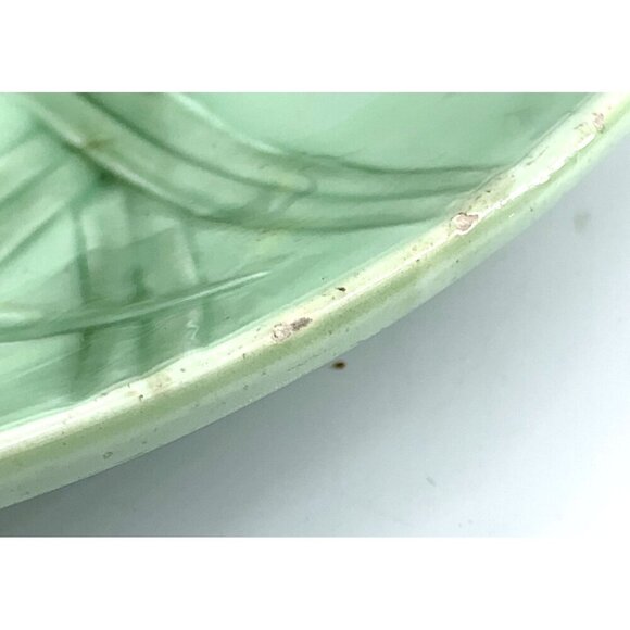 Majolica Tulips Platter Artist Georg Schmider Zell 723 Antique German 11" - Picture 6 of 8